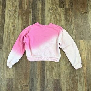 Sundry Pink Ombré Cropped Sweatshirt | Made in USA | Size L